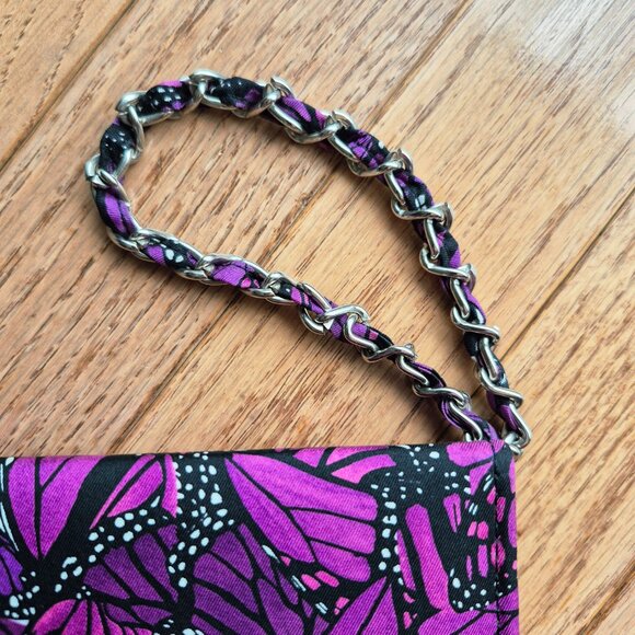 Pineda Covalin Monarch Butterfly Clutch Bag with Removeable Wrist Chain - Picture 2 of 13